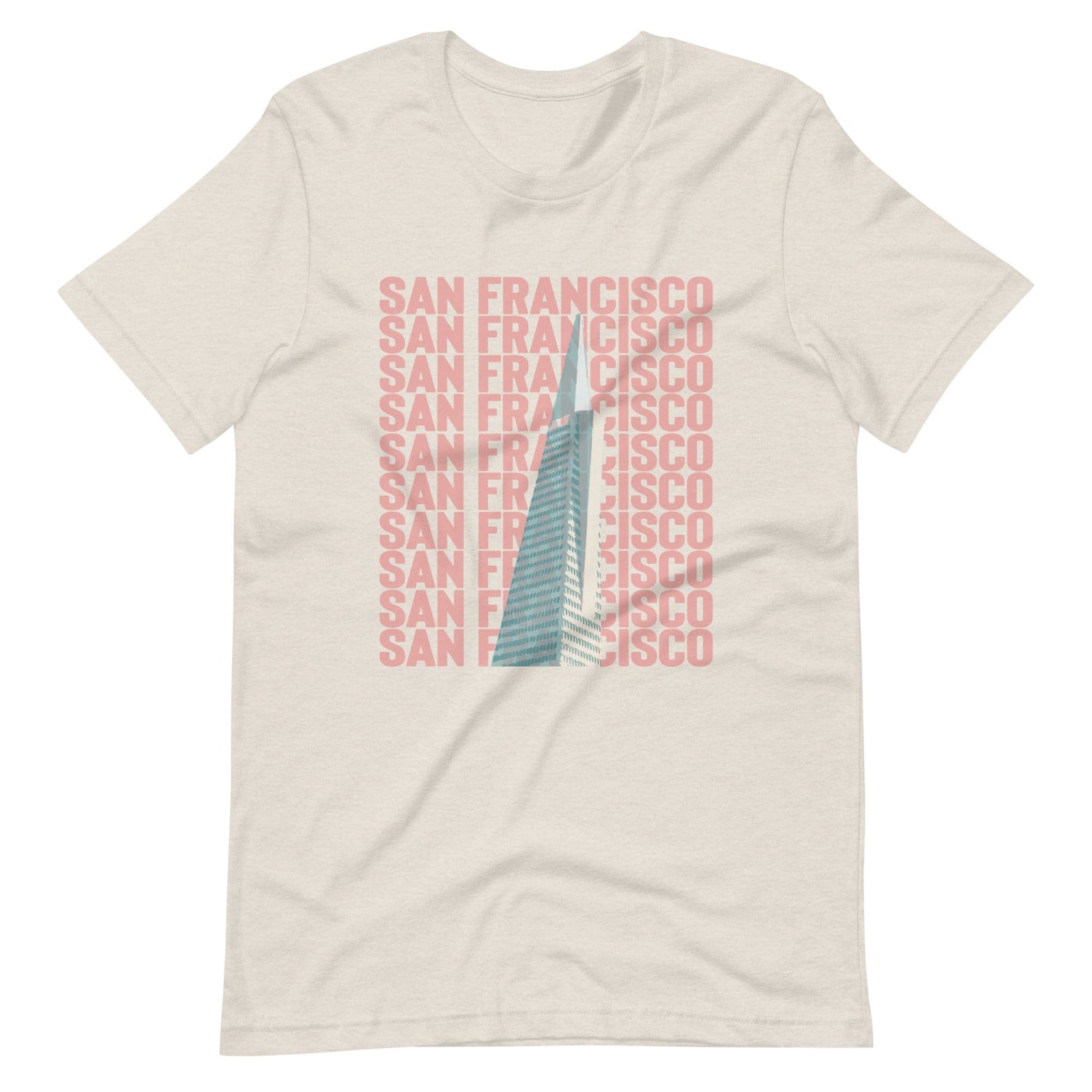 City Shirt Co San Francisco Repeat T-Shirt Heather Dust / S