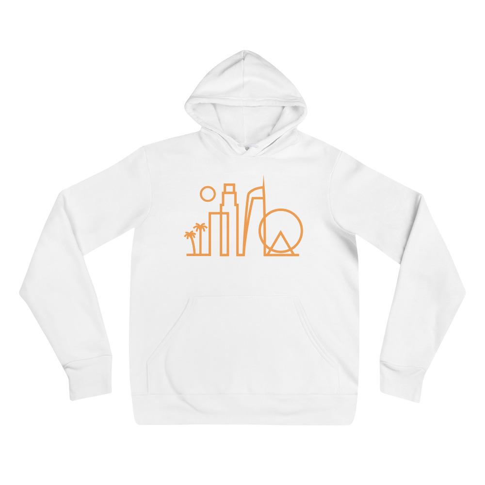 City Shirt Co Las Angeles Urban Dweller Hoodie White / S