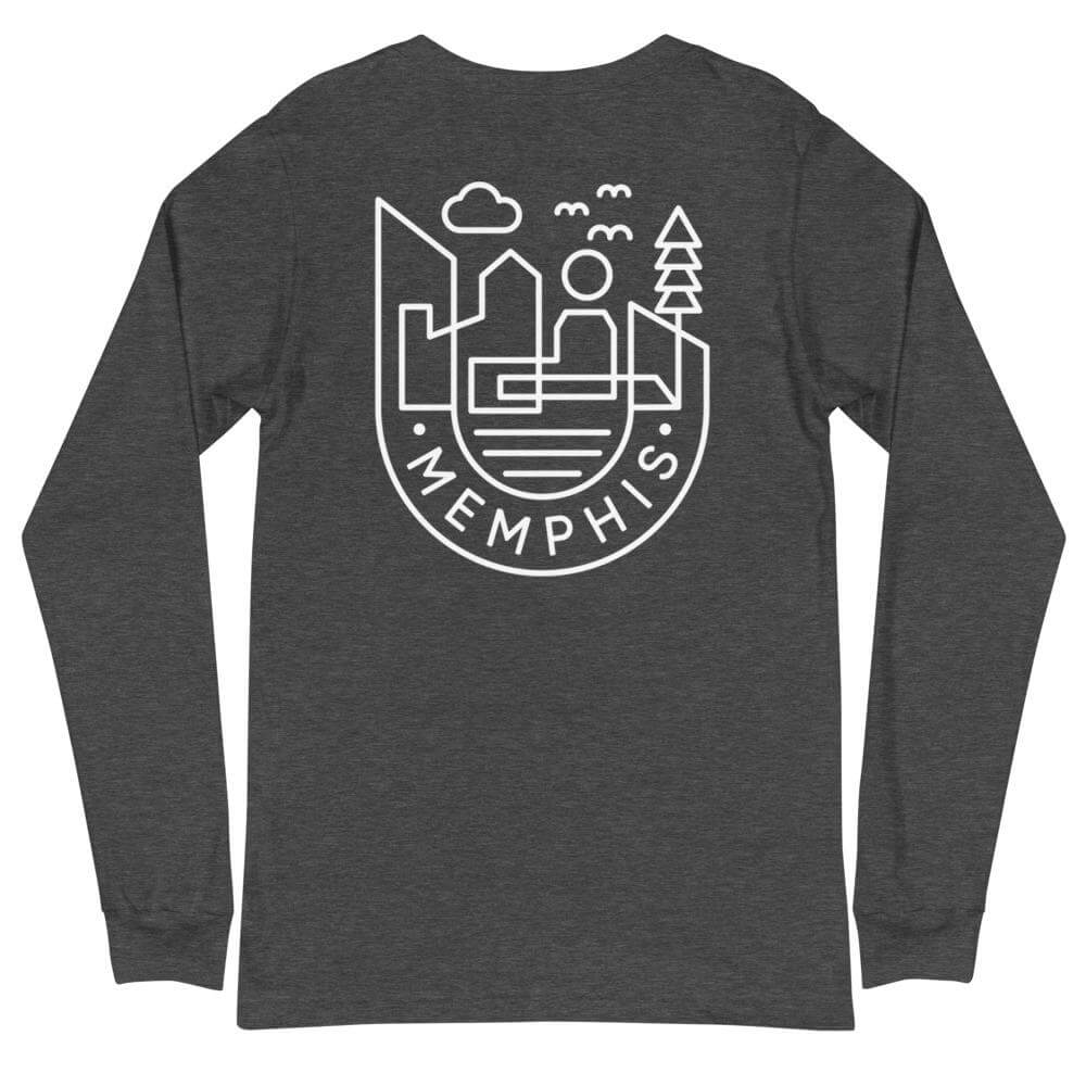 City Shirt Co Memphis Medallion Long Sleeve T-Shirt Dark Grey Heather / XS Memphis Medallion Long Sleeve T-Shirt | City Shirt Co