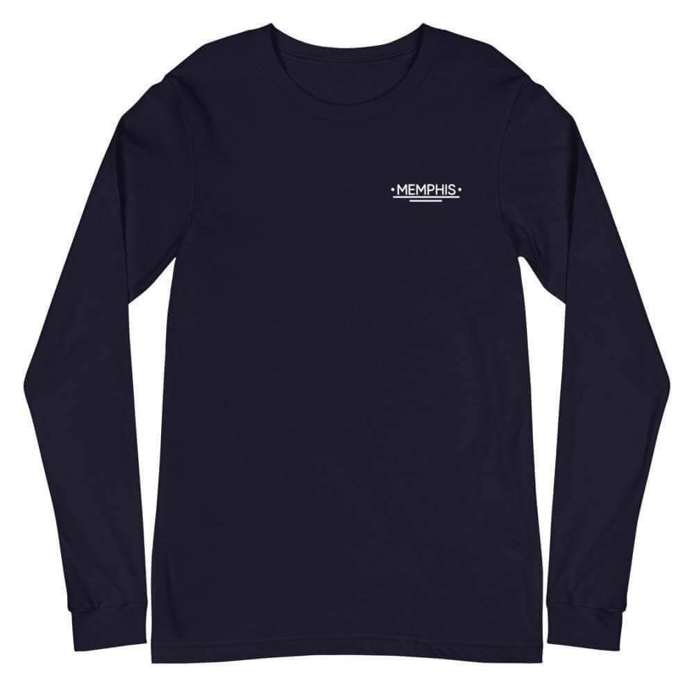 City Shirt Co Memphis Medallion Long Sleeve T-Shirt Navy / XS Memphis Medallion Long Sleeve T-Shirt | City Shirt Co