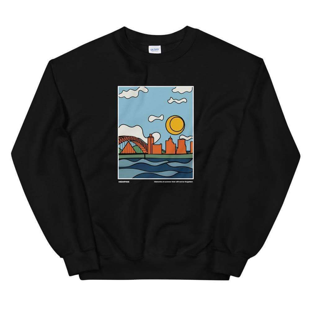 City Shirt Co Memphis Moments of Summer Sweatshirt Black / S