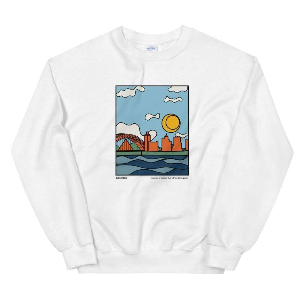 City Shirt Co Memphis Moments of Summer Sweatshirt White / S