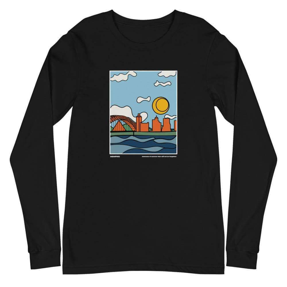 City Shirt Co Memphis Moments of Summer T-Shirt Black / XS