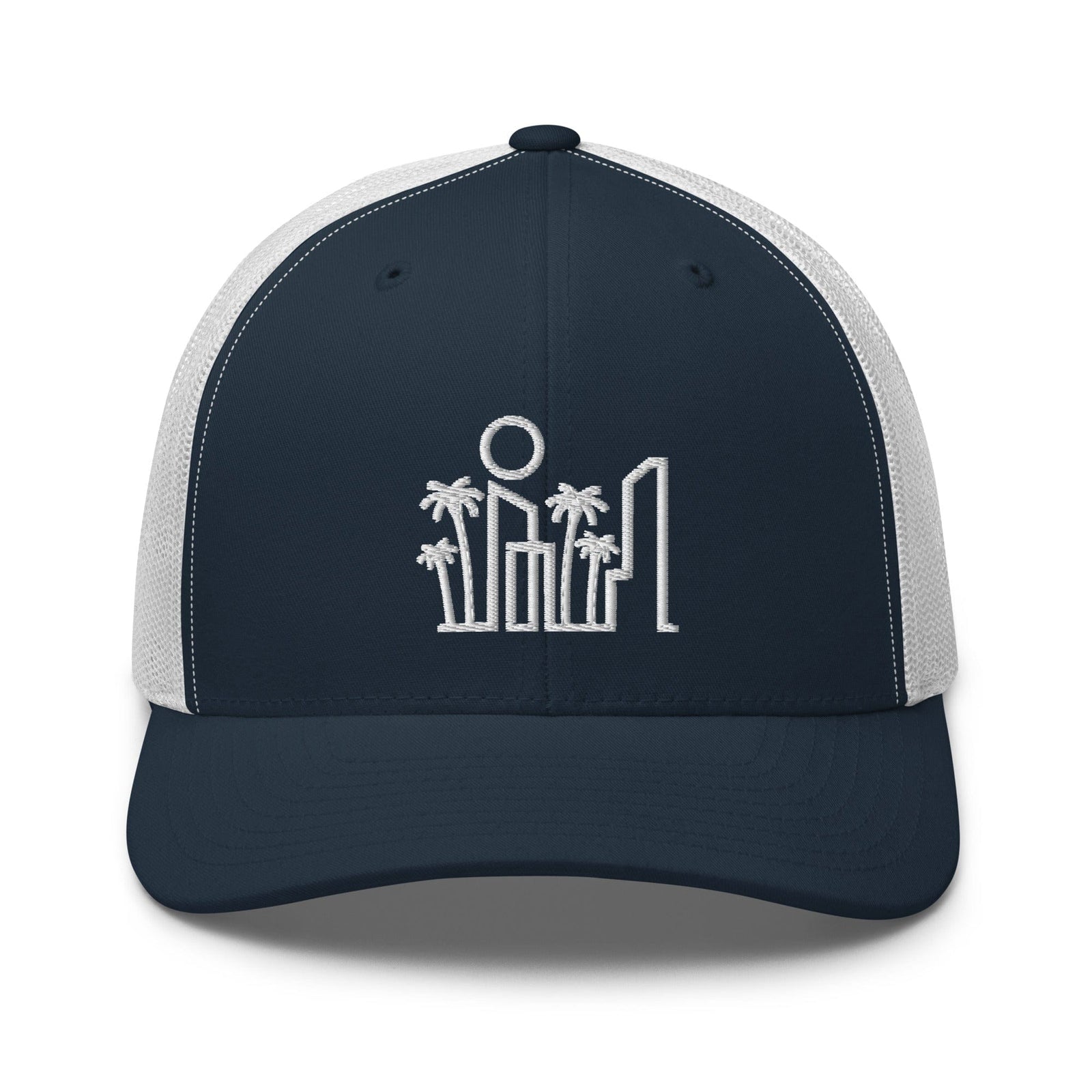 City Shirt Co Miami Urban Dweller Trucker Hat Navy/ White