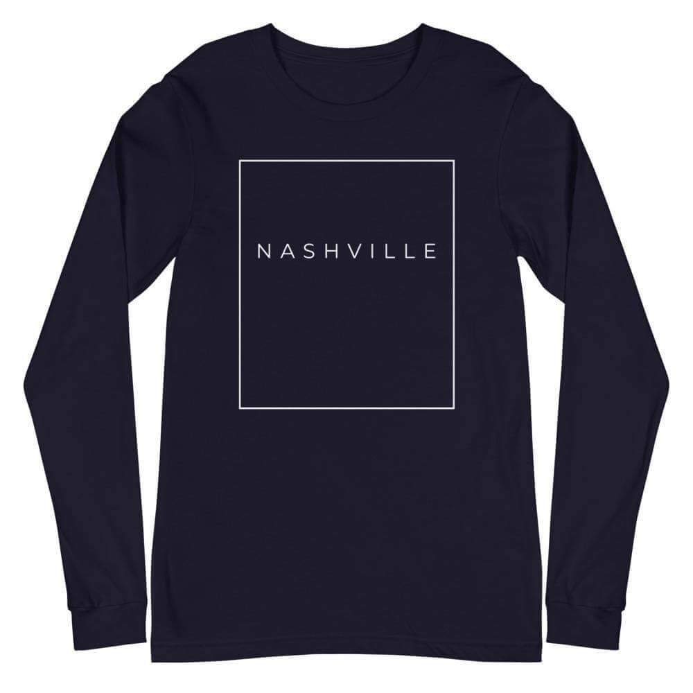 City Shirt Co Nashville Essential Long Sleeve T-Shirt Navy / XS