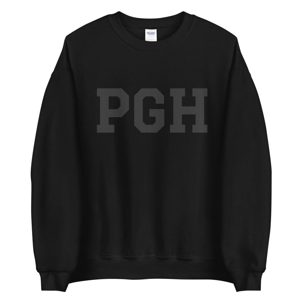 City Shirt Co PGH Pittsburgh Crewneck Sweatshirt Black / S