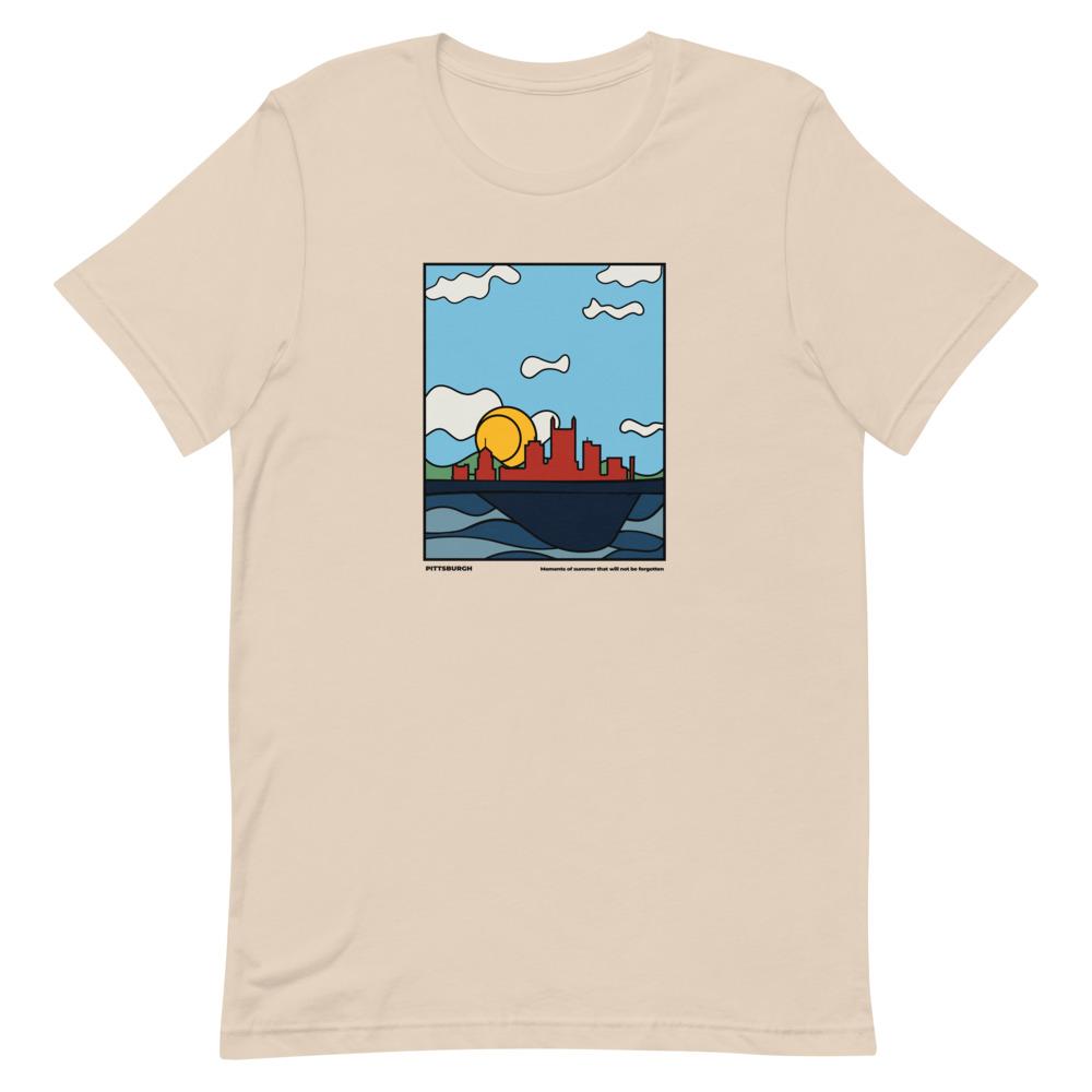 City Shirt Co Pittsburgh Moments of Summer T-Shirt Soft Cream / S