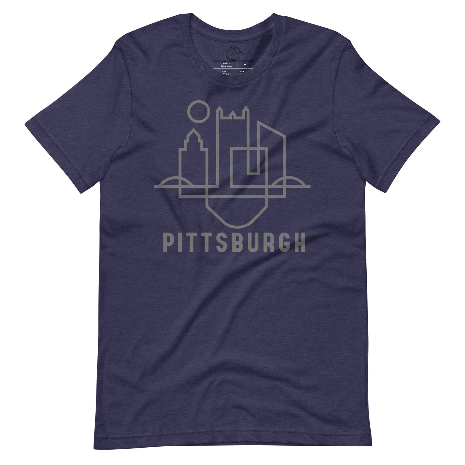 City Shirt Co Pittsburgh Urban Dweller Street Tee Heather Midnight Navy / XS