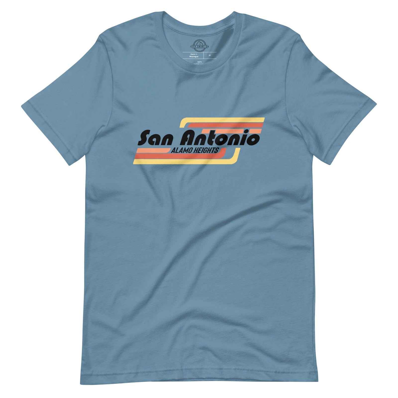 City Shirt Co San Antonio | Alamo Heights Neighborhood T Shirt Steel Blue / S