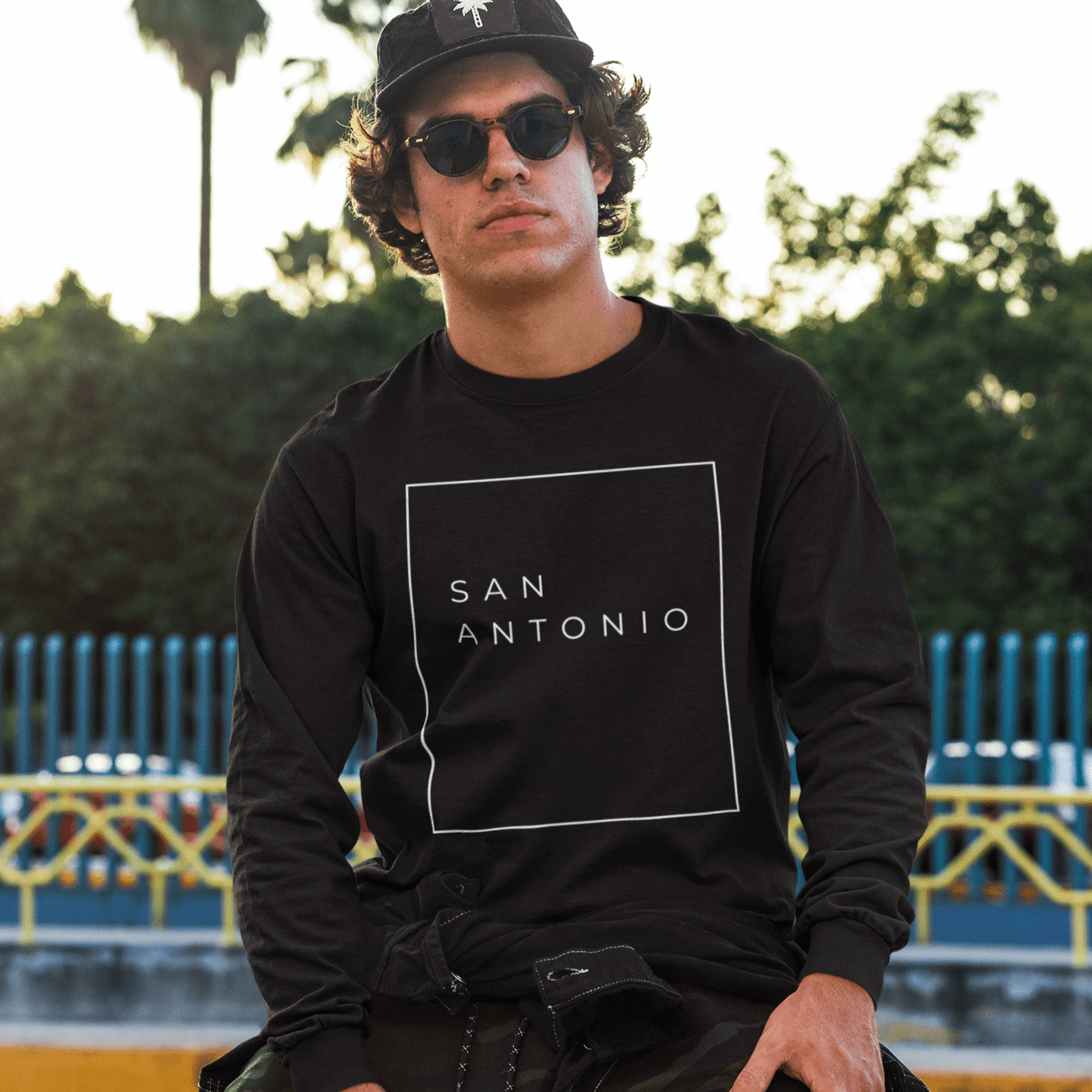 City Shirt Co San Antonio Essential Long Sleeve T-Shirt