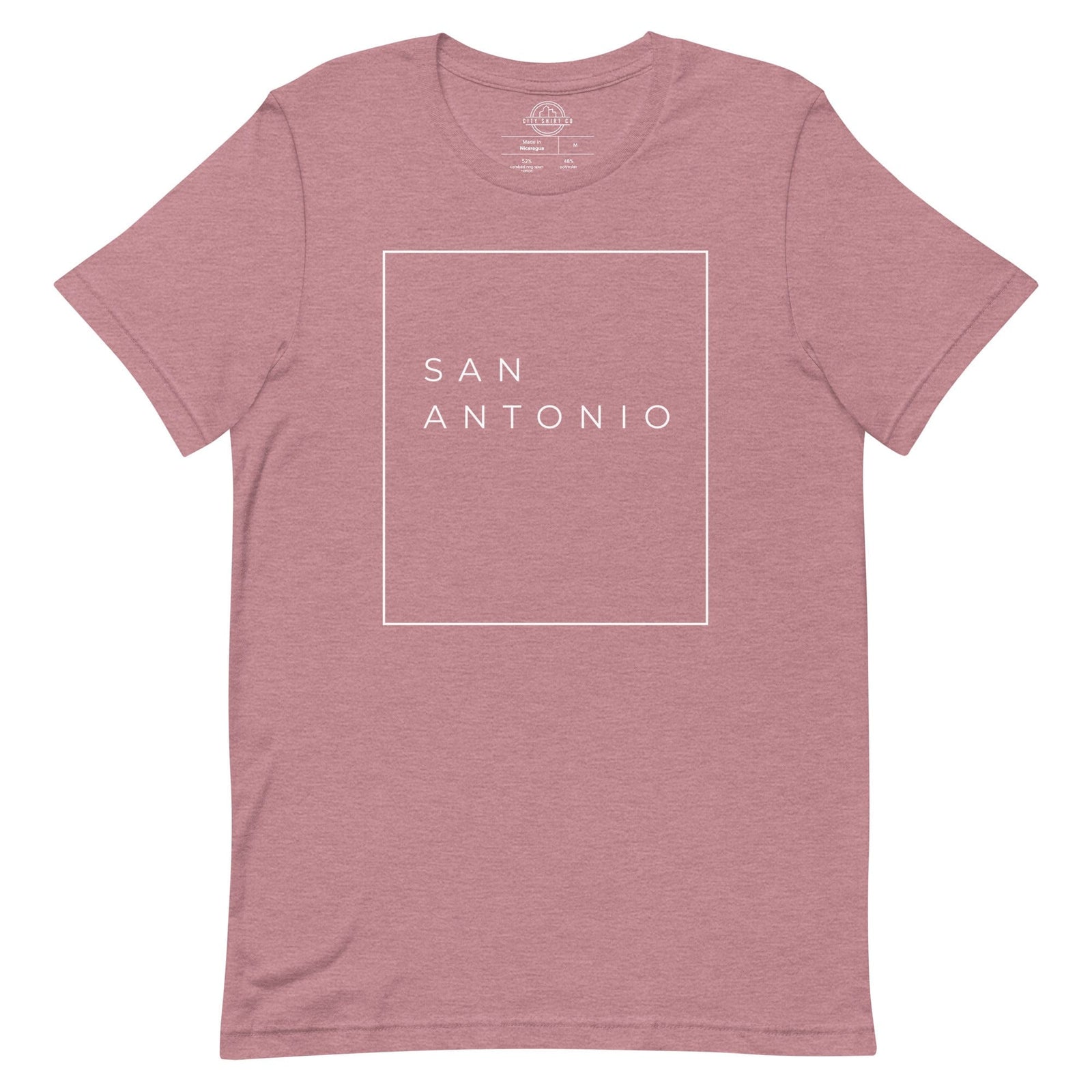 City Shirt Co San Antonio Essential T-Shirt Heather Orchid / S