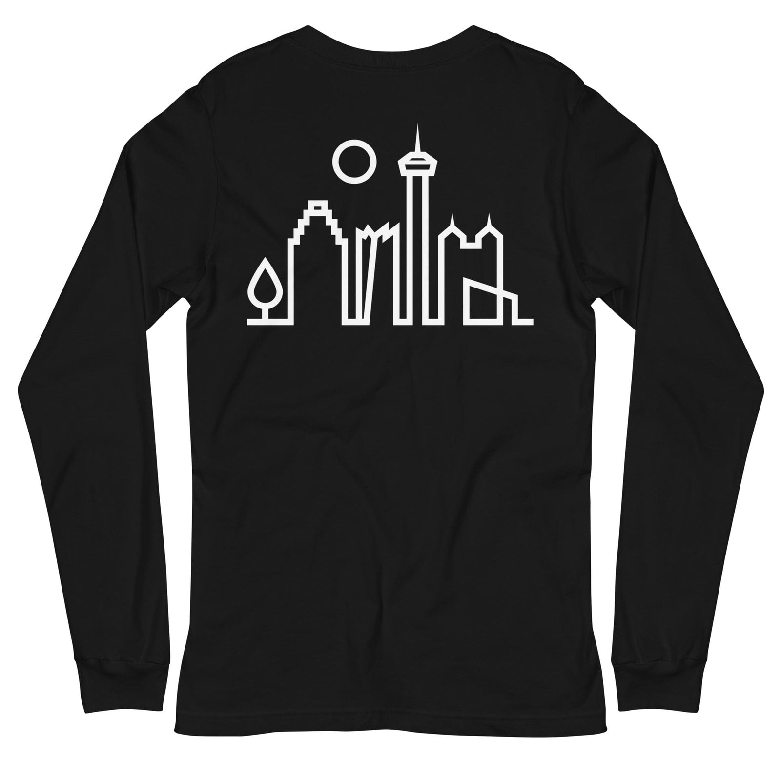 City Shirt Co San Antonio Urban Dweller Back Print Long Sleeve T-Shirt