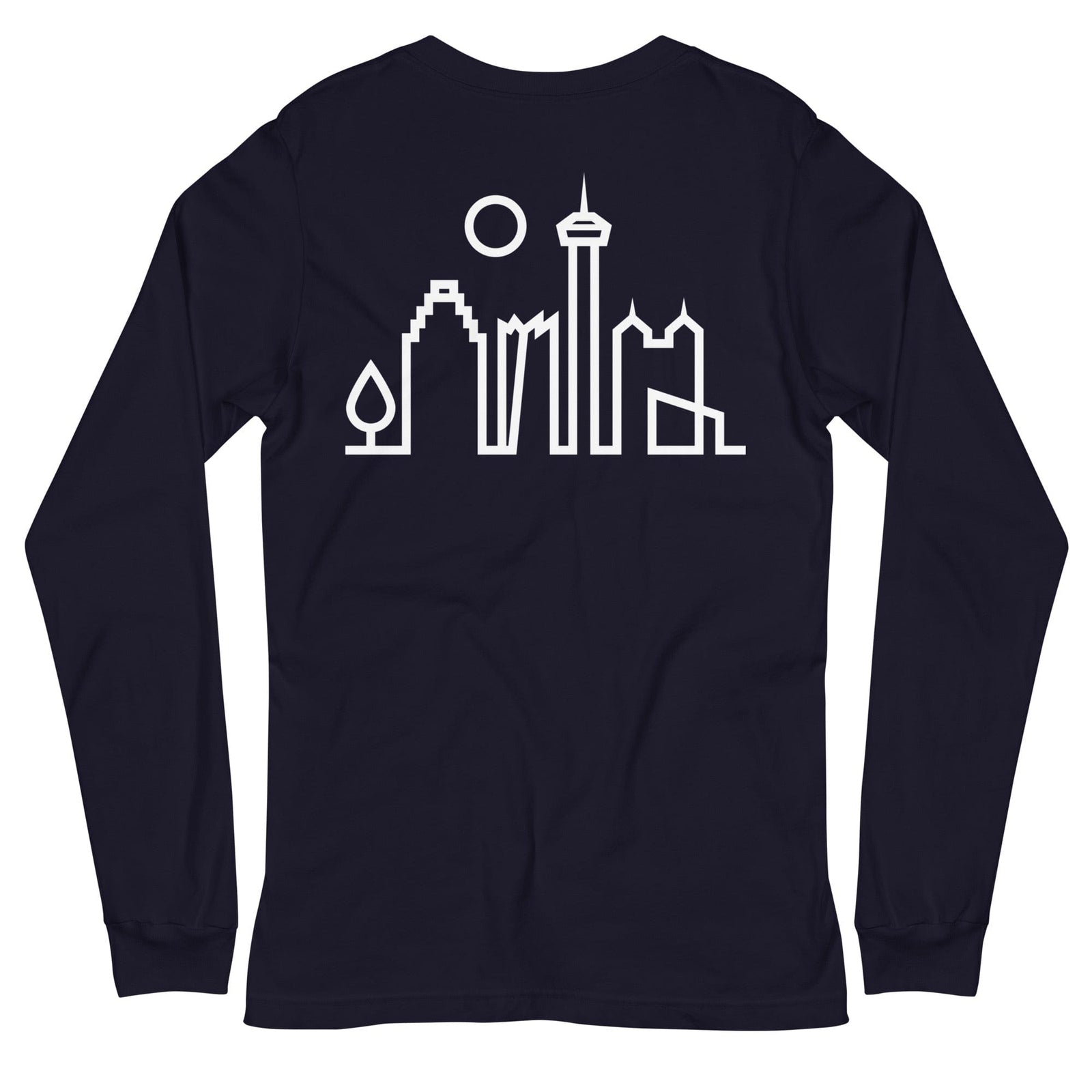 City Shirt Co San Antonio Urban Dweller Back Print Long Sleeve T-Shirt