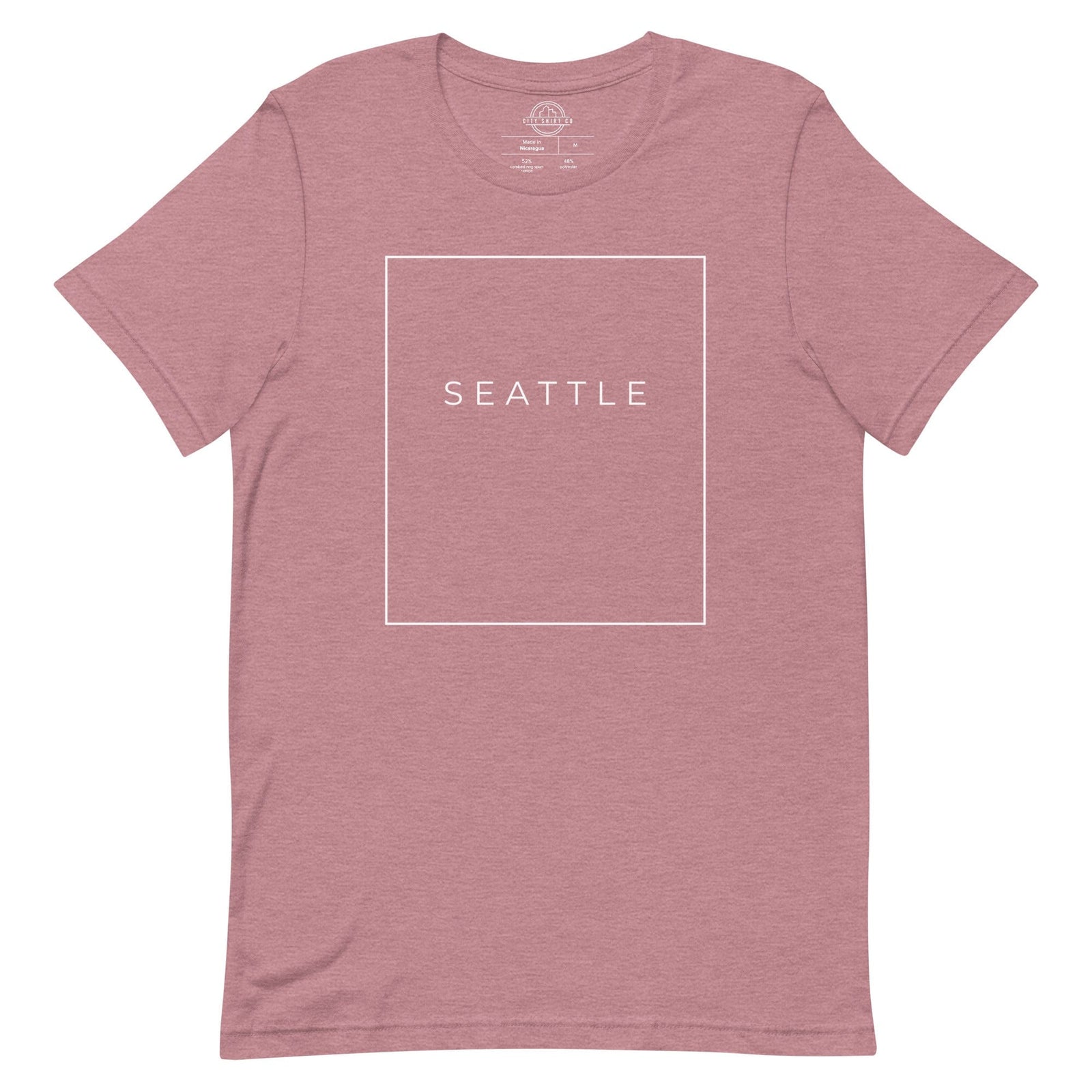 City Shirt Co Seattle Essential T-Shirt Heather Orchid / M