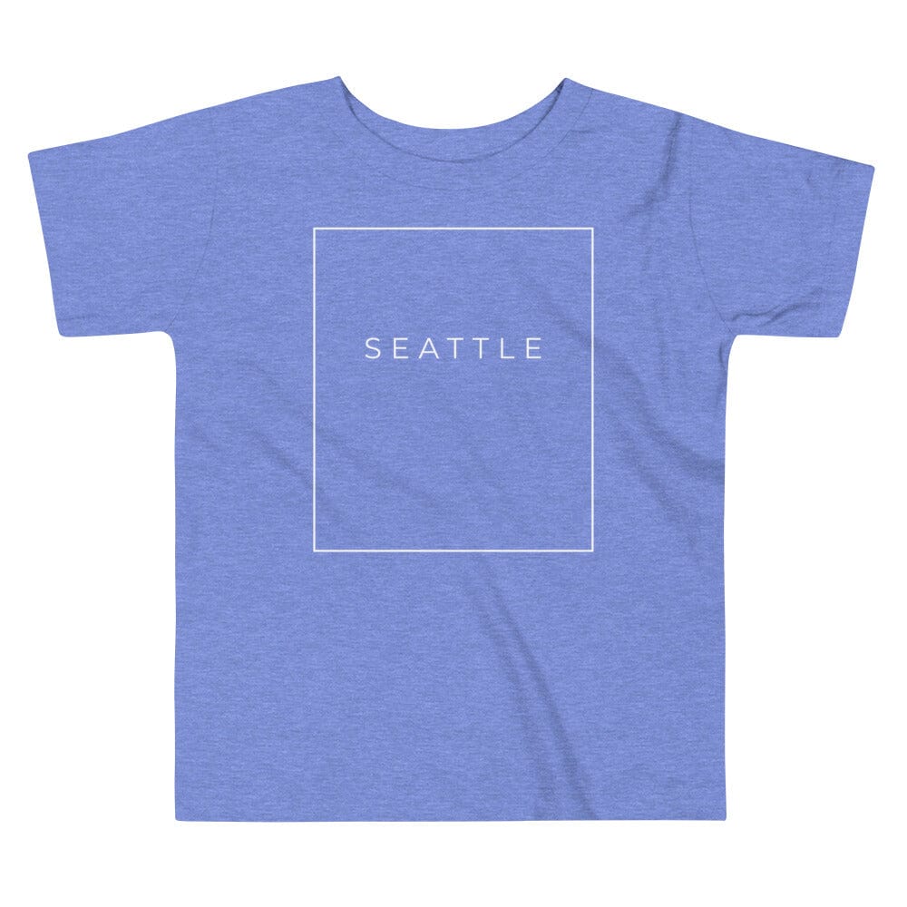 City Shirt Co Seattle Essential Toddler T-Shirt Heather Columbia Blue / 2T