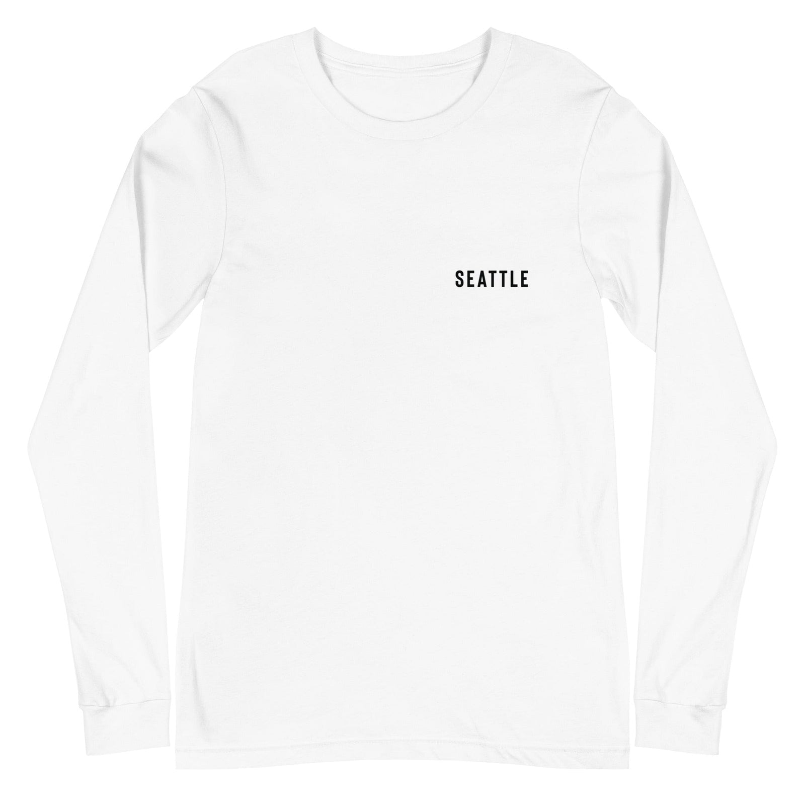 City Shirt Co Seattle Urban Dweller Back Print Long Sleeve T-Shirt White / XS