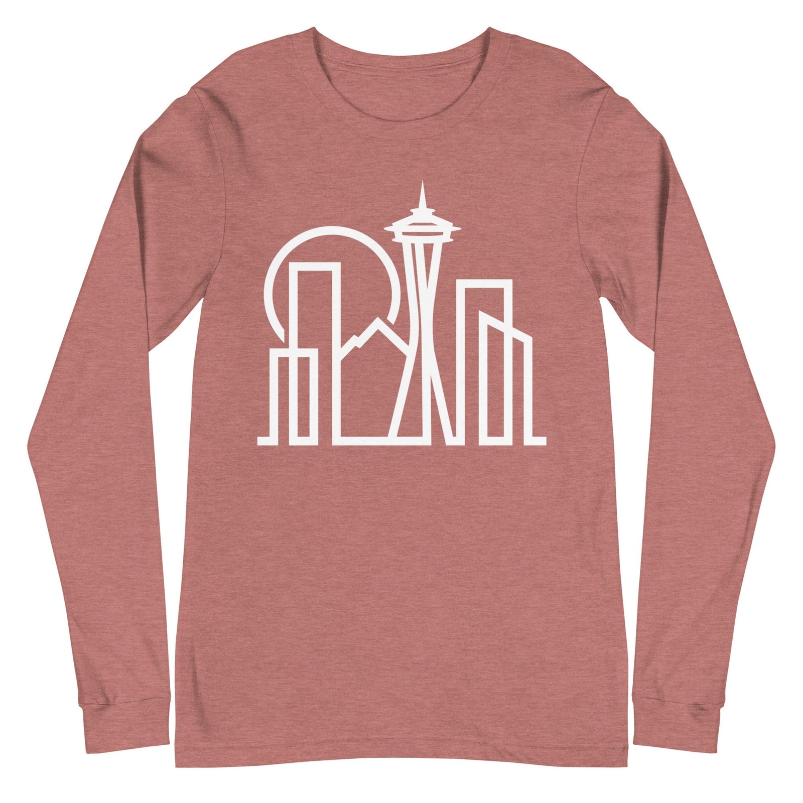City Shirt Co Seattle Urban Dweller Long Sleeve T-Shirt Heather Mauve / XS