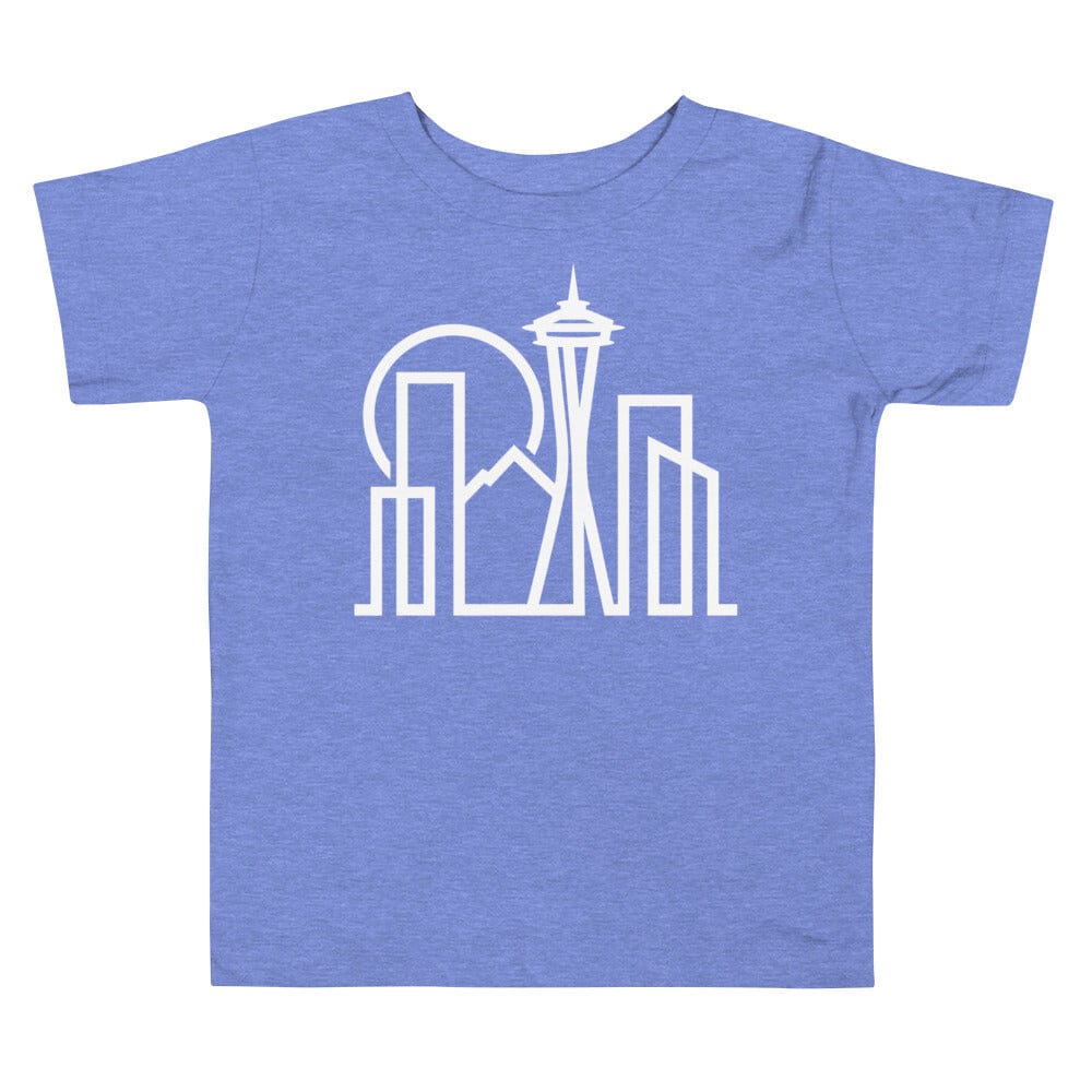 City Shirt Co Seattle Urban Dweller Toddler T-Shirt Heather Columbia Blue / 2T