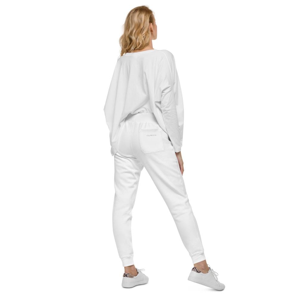 City Shirt Co Signature Joggers | White