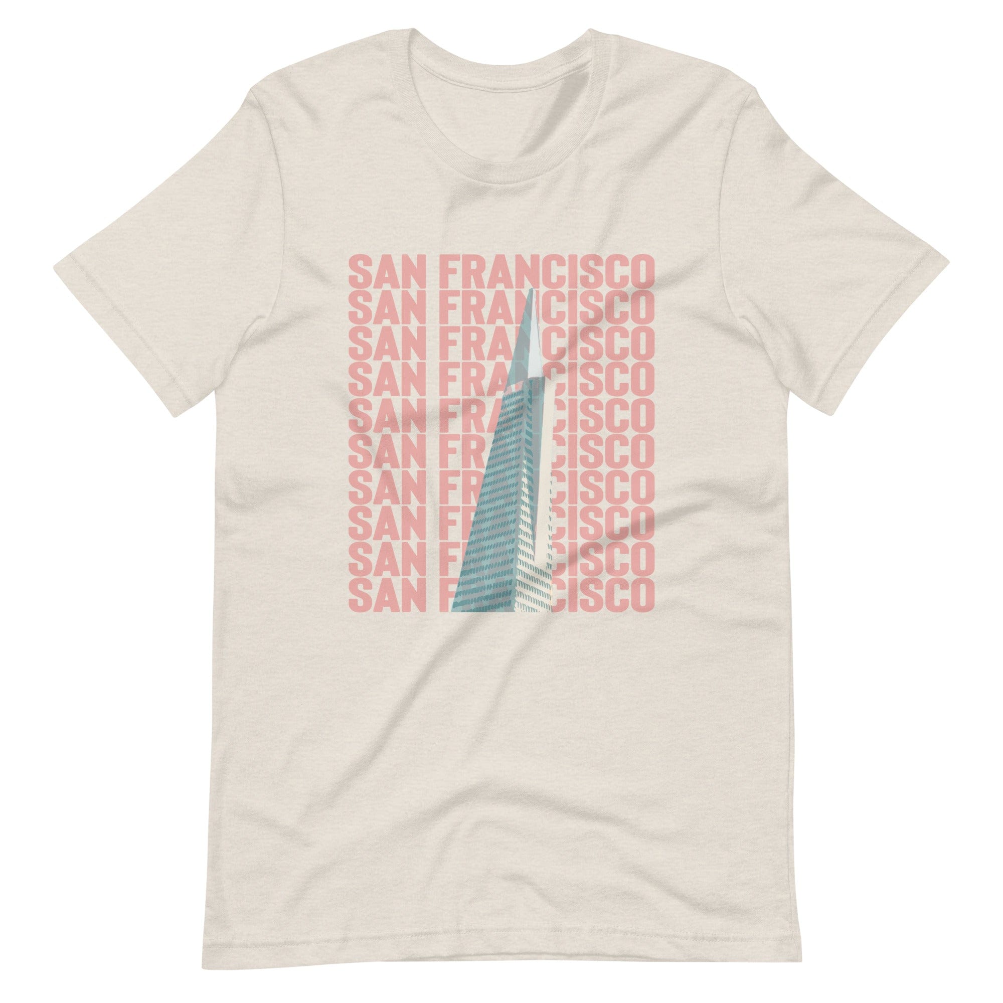 City Shirt Co San Francisco Repeat T-Shirt Heather Dust / S