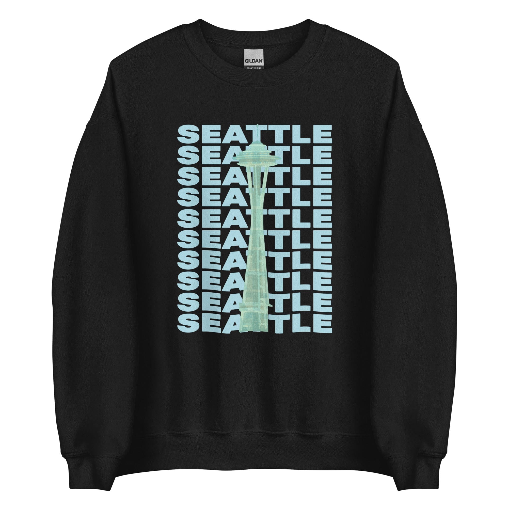 City Shirt Co Seattle Repeat Sweatshirt Black / S