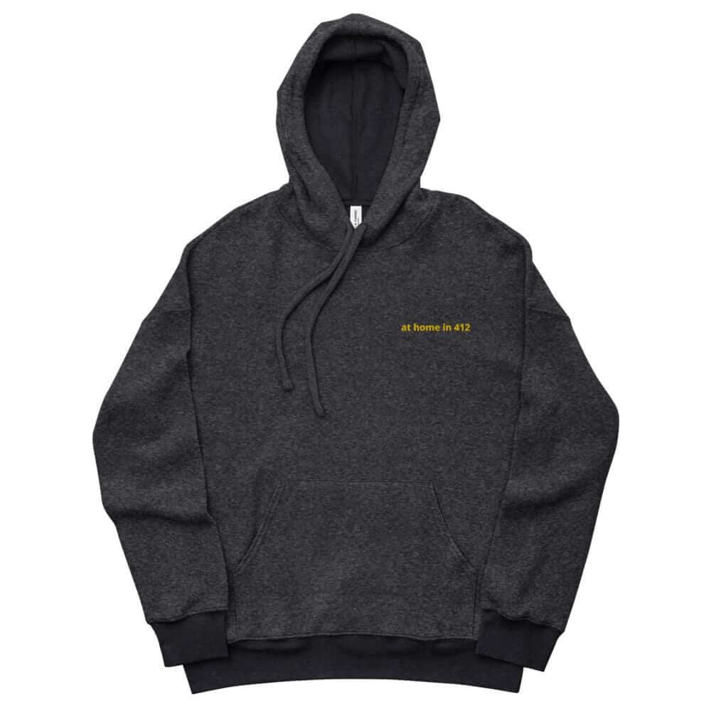 City Shirt Co at home in 412™ sueded hoodie Black Heather / S