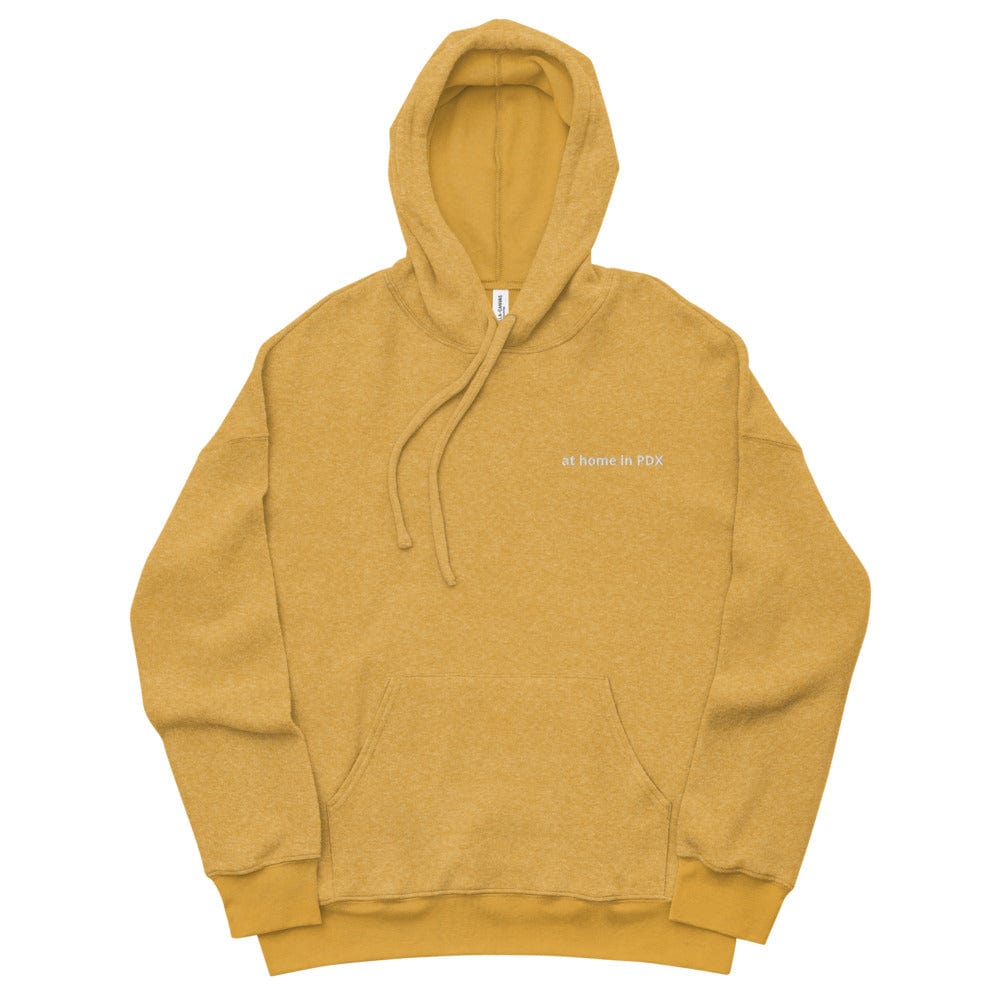 City Shirt Co AT HOME IN PDX™ SUEDED HOODIE Heather Mustard / S