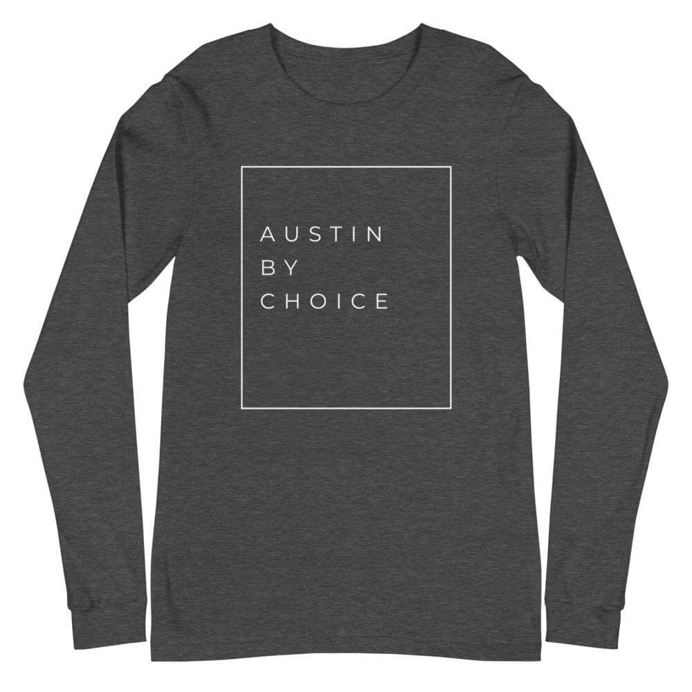 City Shirt Co AUSTIN BY CHOICE™ Long Sleeve T-Shirt Athletic Heather / XS AUSTIN BY CHOICE™ | Long Sleeve T-Shirt | City Shirt Co