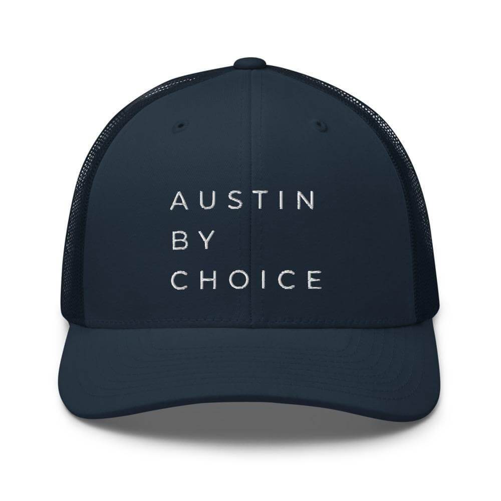 City Shirt Co AUSTIN BY CHOICE™ Trucker Hat Navy AUSTIN BY CHOICE™ Trucker Hat | Quality Local Style | City Shirt Co