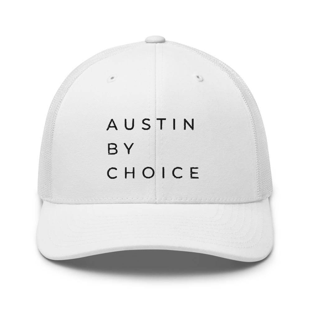 City Shirt Co AUSTIN BY CHOICE™ Trucker Hat White AUSTIN BY CHOICE™ Trucker Hat | Quality Local Style | City Shirt Co