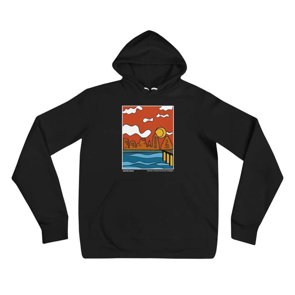 City Shirt Co Austin Moments of Summer Hoodie Black / S