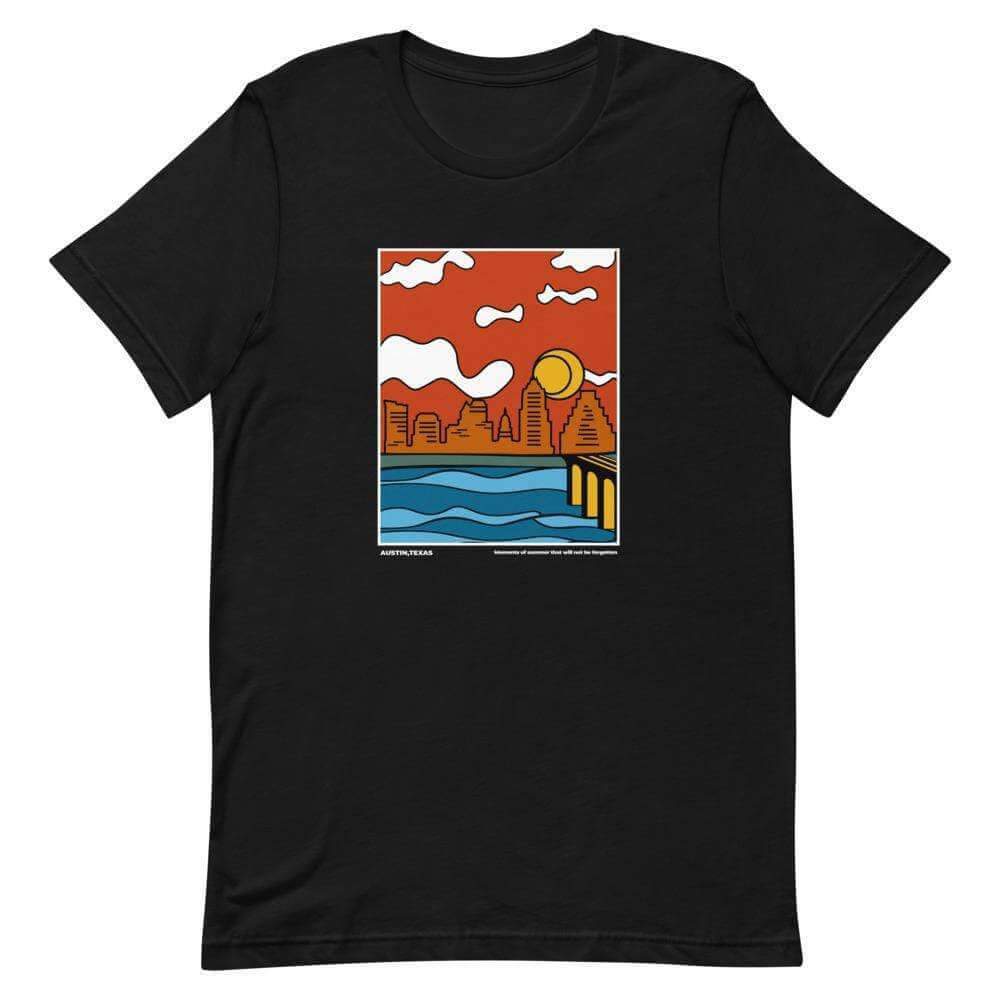 City Shirt Co Austin Moments of Summer T-Shirt Black / XS