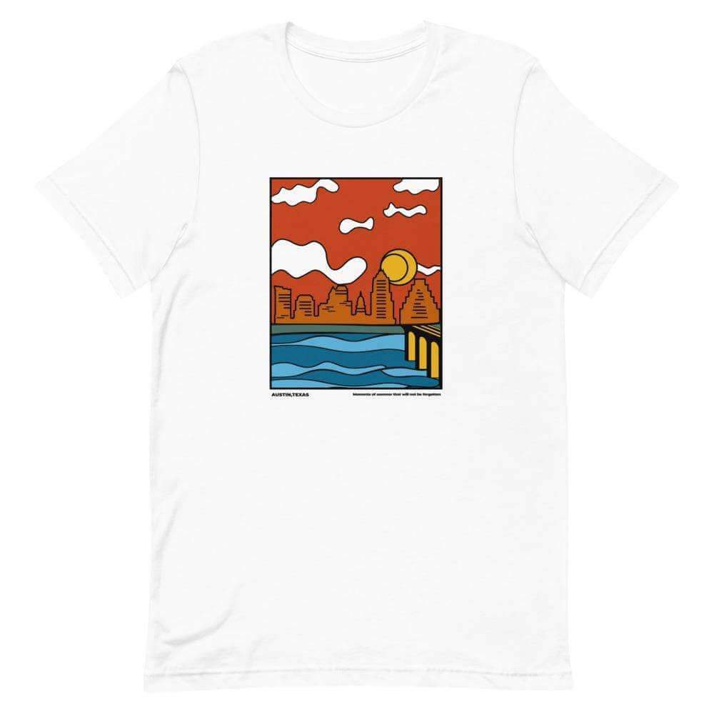 City Shirt Co Austin Moments of Summer T-Shirt White / XS