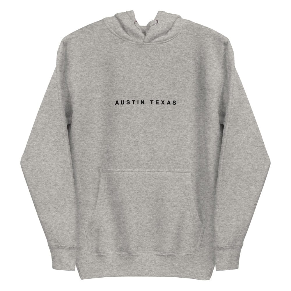 City Shirt Co Austin Texas Hoodie Carbon Grey / S