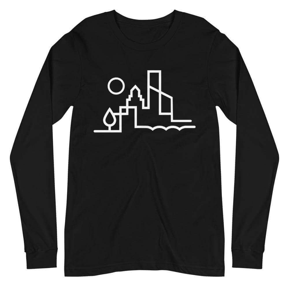 City Shirt Co Austin Urban Dweller Long Sleeve T-Shirt Black / XS Austin Urban Dweller Long Sleeve T-Shirt | City Shirt Co