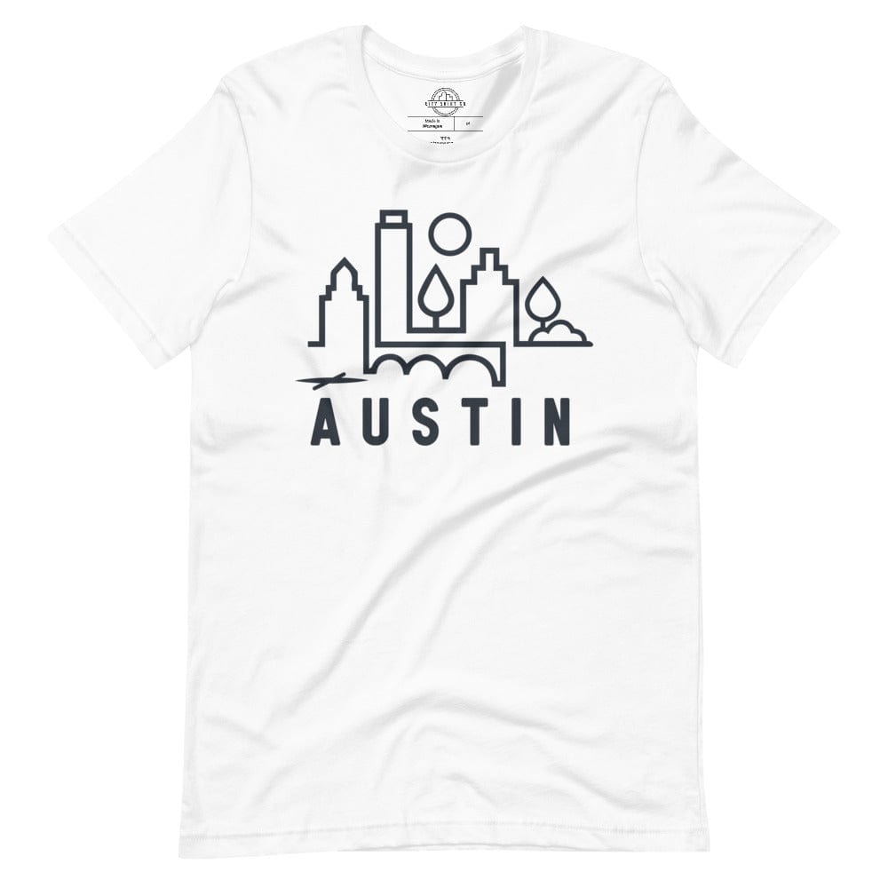 City Shirt Co Austin Urban Dweller Tee White / XS