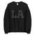 City Shirt Co Classic LA | Los Angeles Crewneck Sweatshirt Black / S