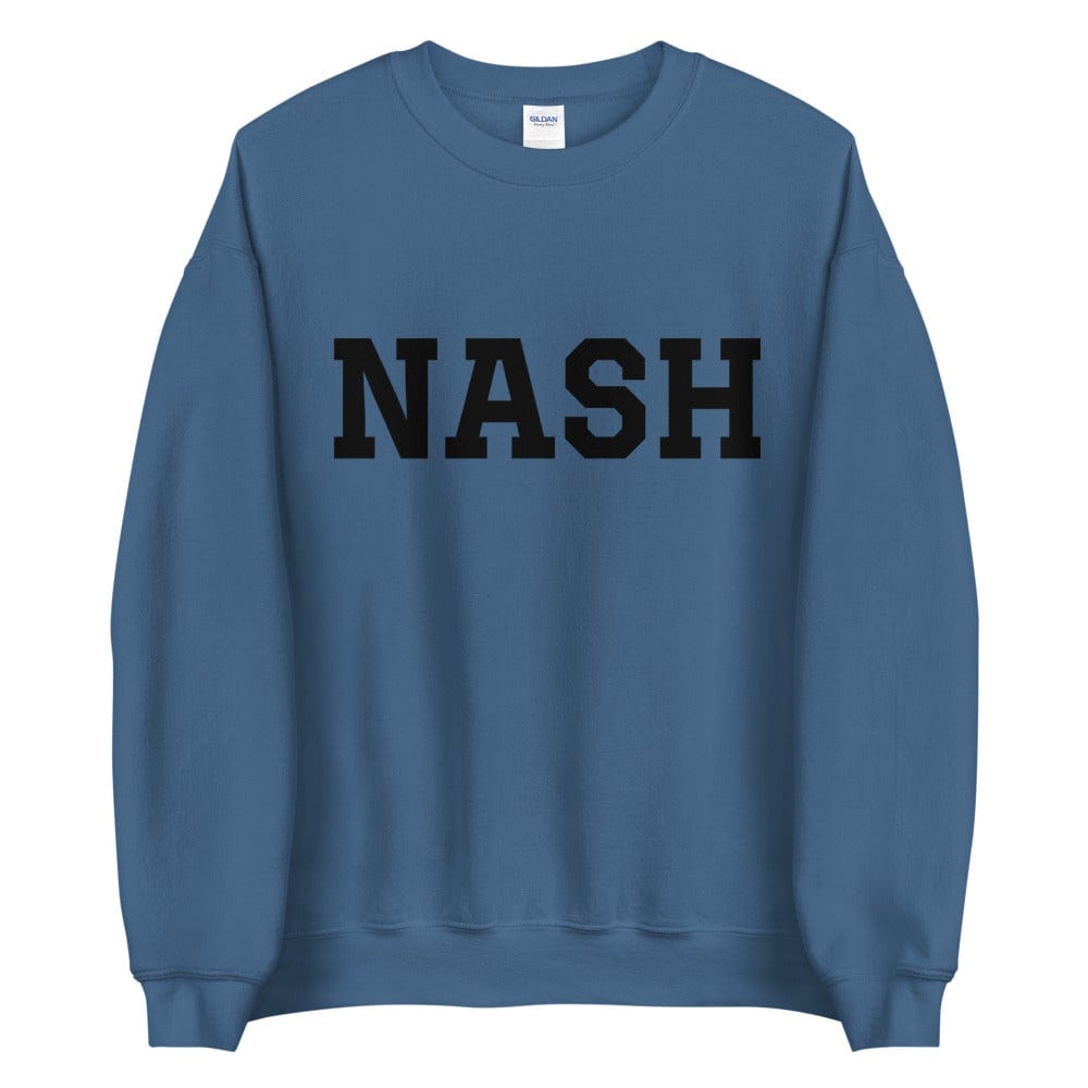 City Shirt Co Classic NASH | Nashville Crewneck Sweatshirt Indigo Blue / S