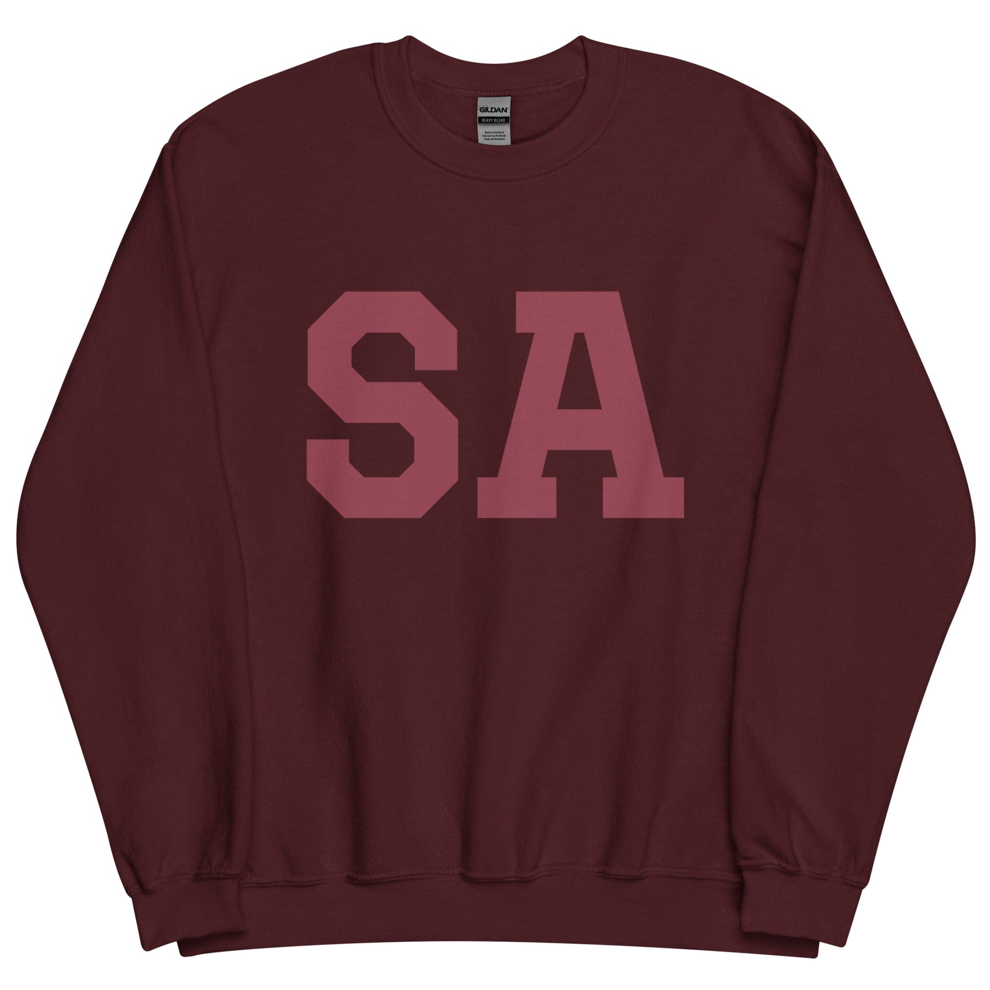 City Shirt Co Classic SA | San Antonio Crewneck Sweatshirt Maroon / S