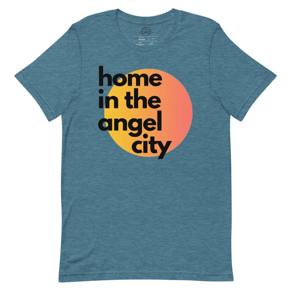 City Shirt Co home in the angel city | Los Angeles t-shirt Heather Deep Teal / S