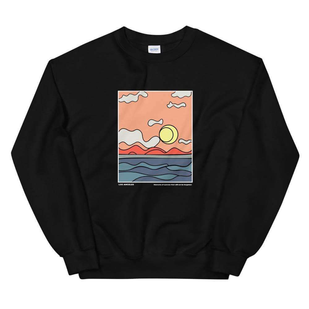 City Shirt Co LA Moments of Summer Sweatshirt Black / S