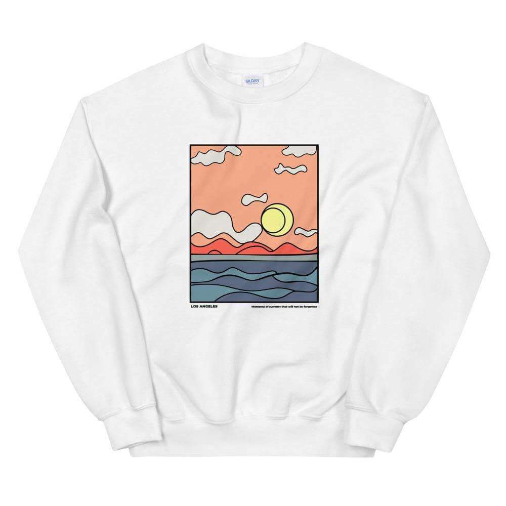 City Shirt Co LA Moments of Summer Sweatshirt White / S