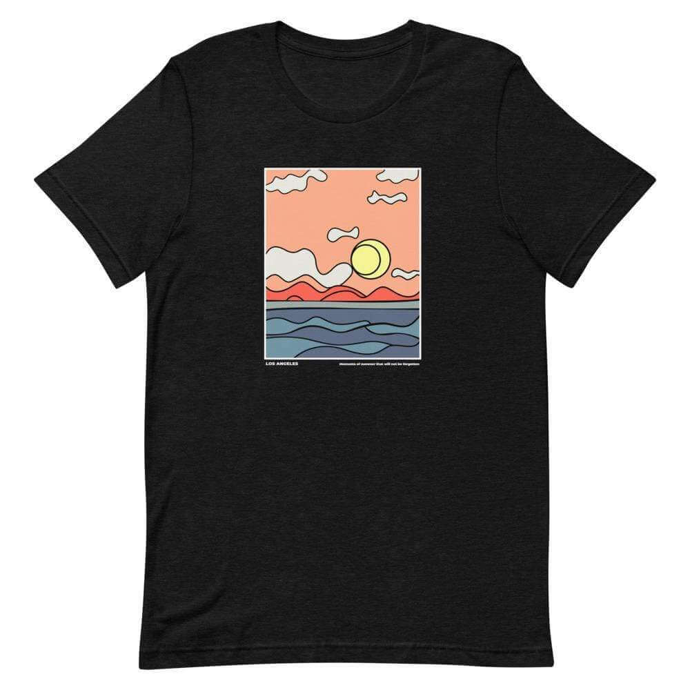 City Shirt Co LA Moments of Summer T-Shirt Black Heather / XS