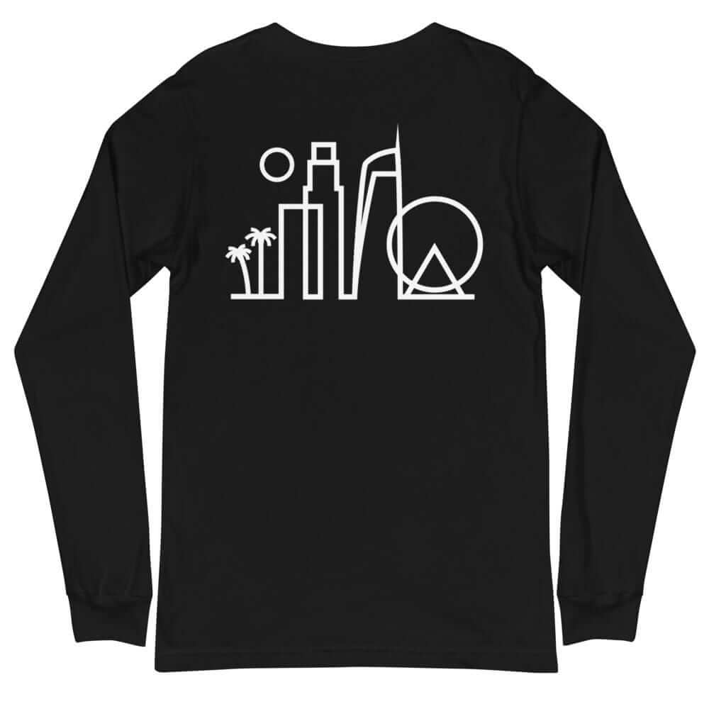 City Shirt Co Los Angeles Urban Dweller Back Print Long Sleeve T-Shirt