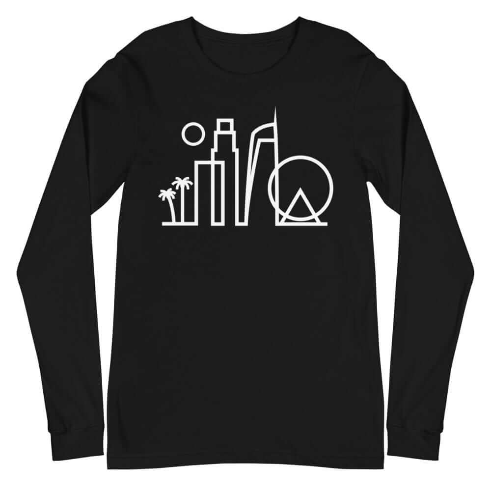 City Shirt Co Los Angeles Urban Dweller Long Sleeve T-Shirt Black / XS