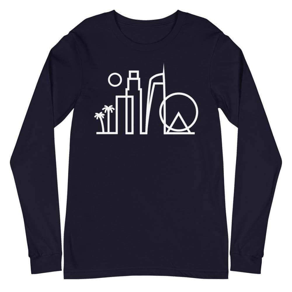 City Shirt Co Los Angeles Urban Dweller Long Sleeve T-Shirt Navy / XS