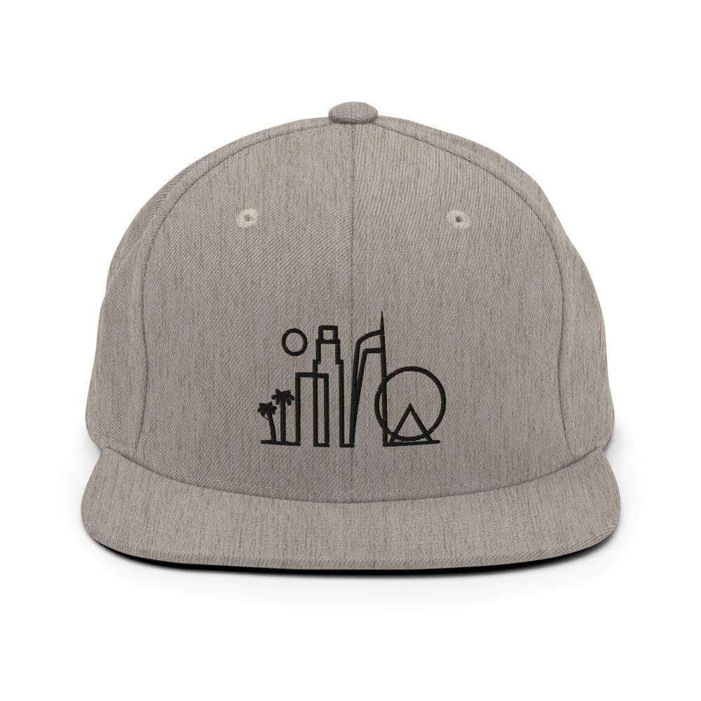 City Shirt Co Los Angeles Urban Dweller Snapback Hat Heather Grey