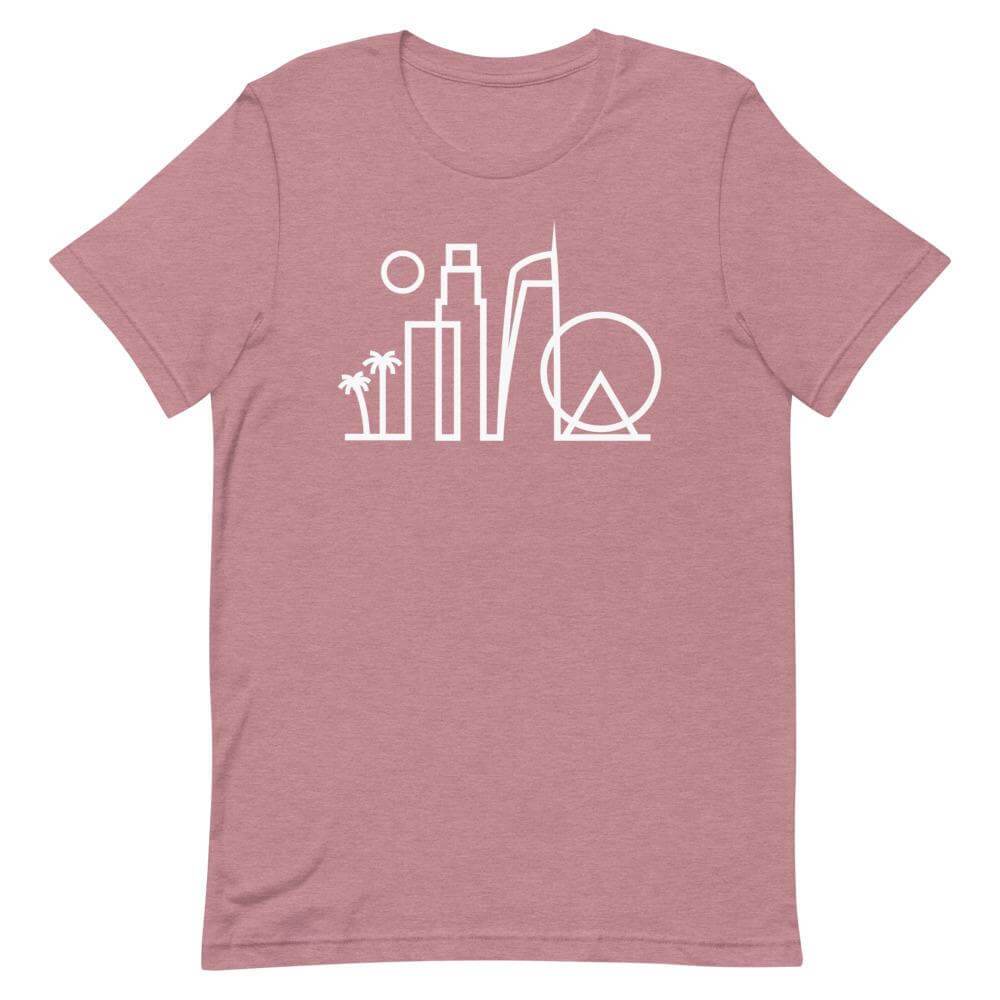 City Shirt Co Los Angeles Urban Dweller T-Shirt Heather Orchid / S