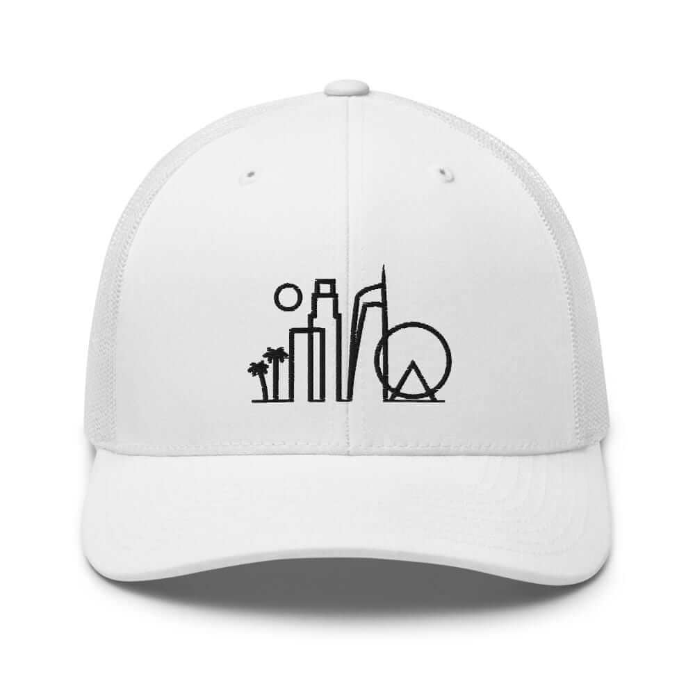 City Shirt Co Los Angeles Urban Dweller Trucker Hat White