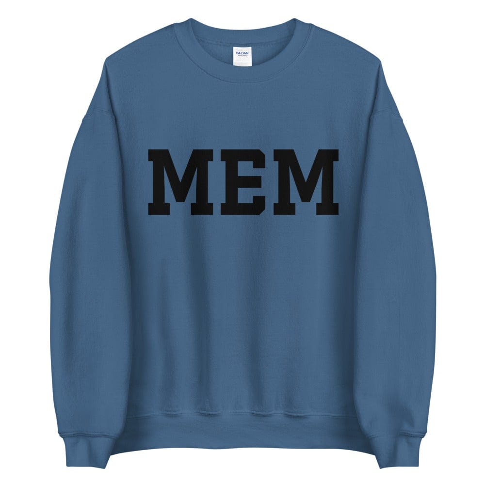 City Shirt Co MEM Memphis Crewneck Sweatshirt Indigo Blue / S
